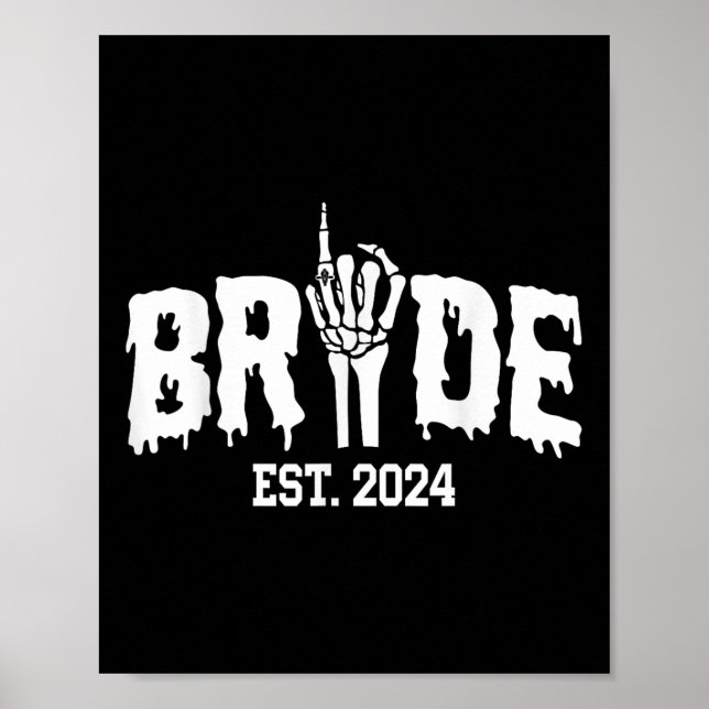 Poster Noiva de 2024 Casais de Halloween de Skeleton Hand (Frente)