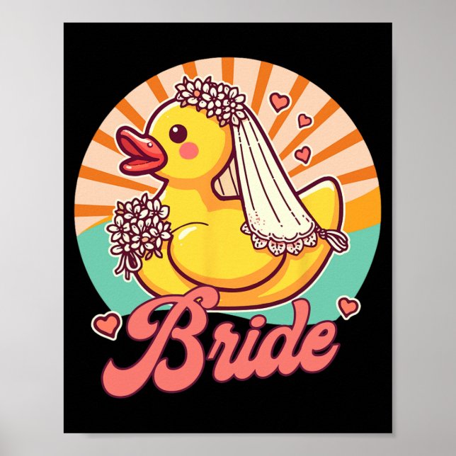 Poster Noiva De Bridal Bachelorette Rubber Duc (Frente)