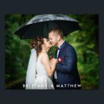 Poster Noiva de Casamento Moderno e Nomes de Foto do Groo<br><div class="desc">Poster de Noiva de Casamento Moderno e Nomes de Fotos do Groom</div>