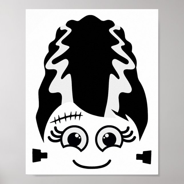 Poster Noiva De Frankenstein Cute Monster Halloween Costu (Frente)
