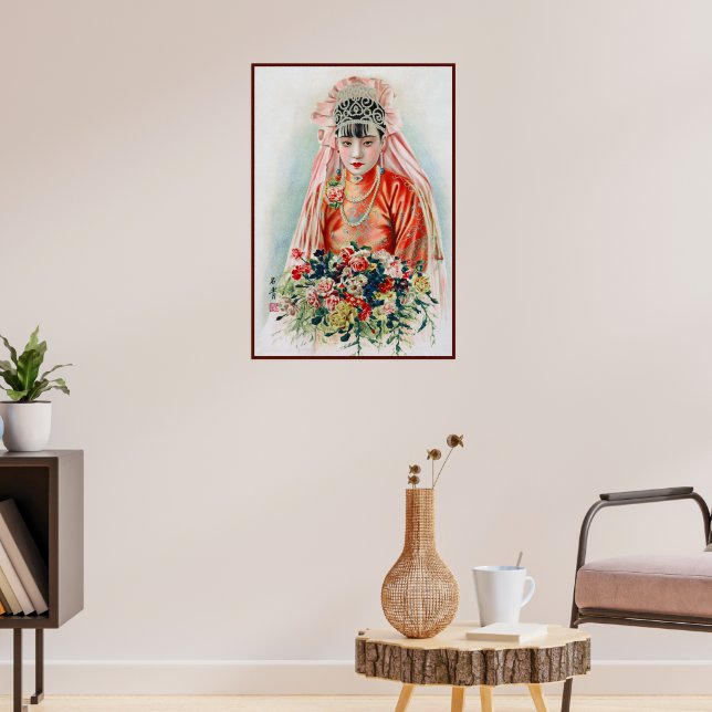 Poster Noiva de Vermelho em Casamento Chinês em Xangai (Sala de Estar 3)