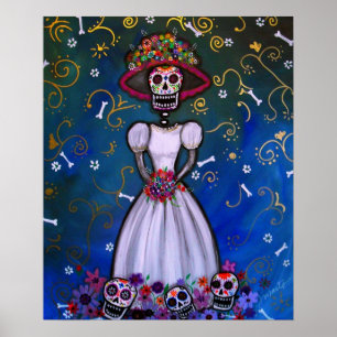 Poster Noiva do diâmetro de los muertos Senorita
