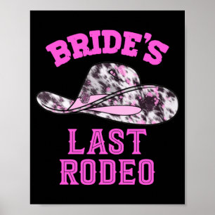 Poster Noiva do homem seu último rodeio chapéu de cowgirl