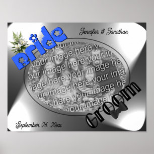 Poster Noiva E GroomFrame Crie Sua Própria Foto
