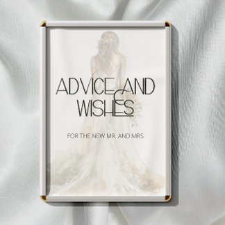 Poster Noiva Elegante em Casamento, conselhos e desejos