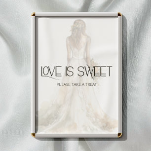 Poster Noiva Elegante no casamento O amor é doce