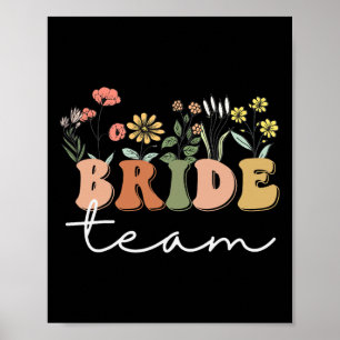 Poster Noiva Equipe Casamento Noiva Bachelorette P