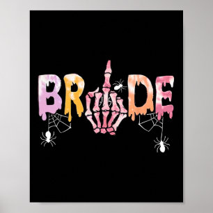Poster Noiva Esqueleto de Casamento Assustador de Hallowe
