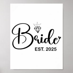 Poster Noiva Est. 2025 Casamento Casado - Bache do Partid
