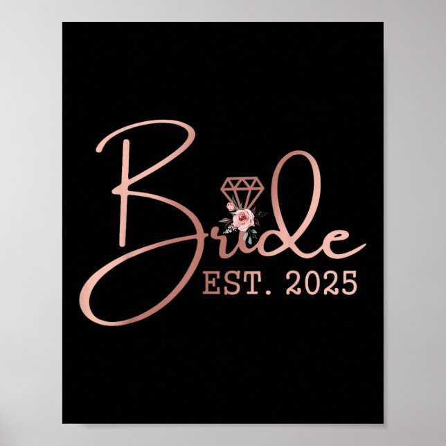 Poster Noiva Est 2025 Sra. Festa de solteira Wedding Brid (Frente)