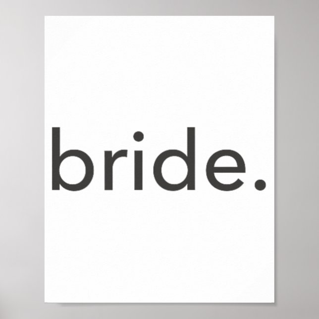Poster Noiva Minimalista. Mínimo  (Frente)