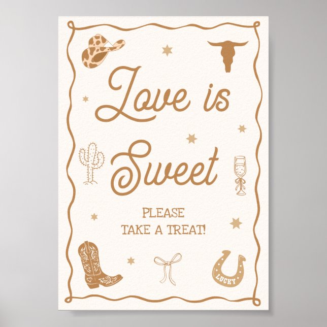 Poster Noiva Ocidental Chuva de Presentes O Amor é Doce F (Frente)