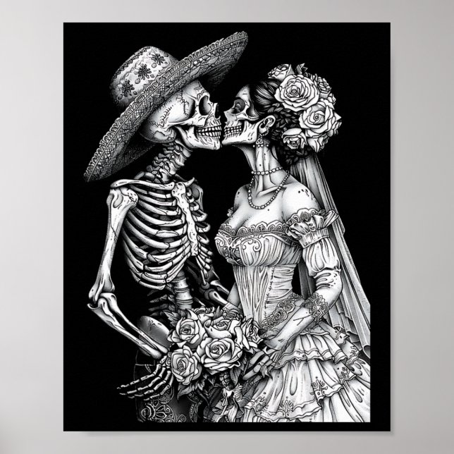 Poster Noiva Skeleton Wedde E Morto Hormona (Frente)