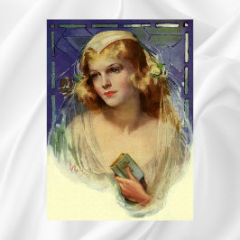 Póster Noiva Vintage com um casamento religioso Bíblia