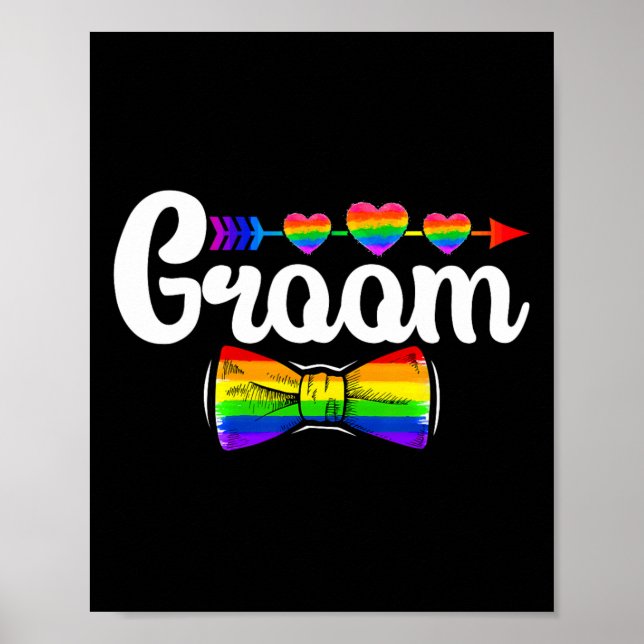 Poster Noivado De Casamento Do Solteiro Do Orgulho Lgbt D (Frente)