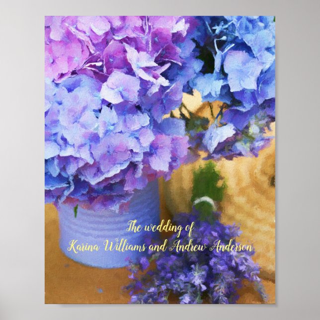 Poster Noivado de Cerimônia de Casamento Flor Floral (Frente)