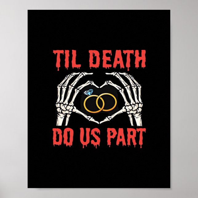 Poster Noivado De Halloween A Morte Nos Faz Parte (Frente)