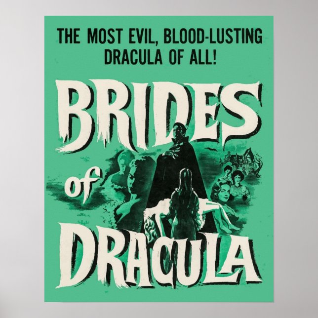 Poster Noivas de Drácula (Frente)