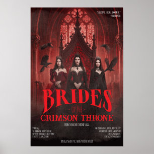 Poster Noivas Vampiras Góticas Cartaz do Trono Carmesim
