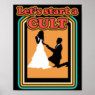 Poster Noivos Casamento de Homens Divertidos Vamos Começa