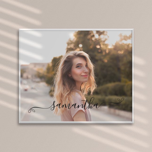 Poster Nome da Assinatura do Arco de Cubo (Cute Bow Signature Name Poster)