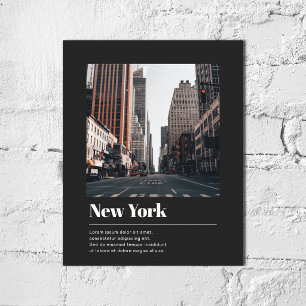 Poster Nome da Cidade de Viagem Foto Elegante Minimalista