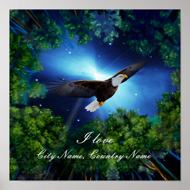Póster Nome da cidade País personalizado (Frente)