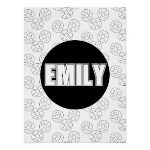 Póster Nome da Coloração da rosquinha