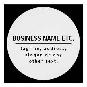 Póster Nome da Empresa & Slogan/outro texto Preto & Bra