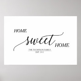 Poster Nome da Família Lar Doce Lar