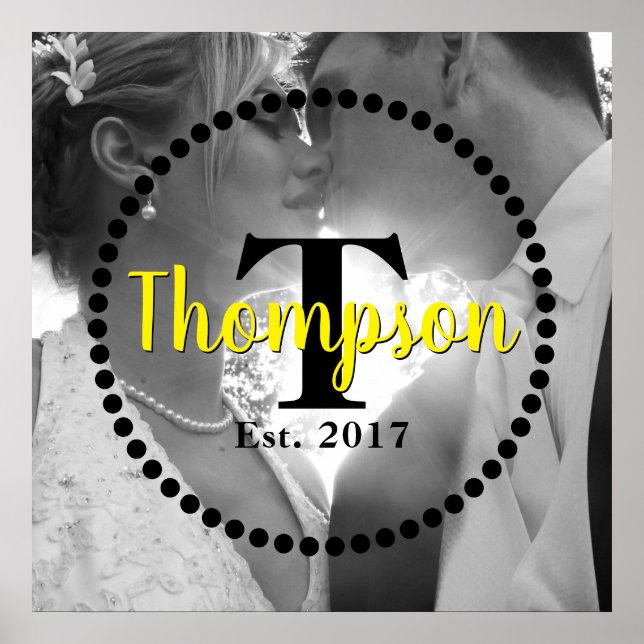 Poster Nome da Família Monograma (Frente)