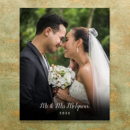 Poster Nome da Foto de Casamento Favorita Data