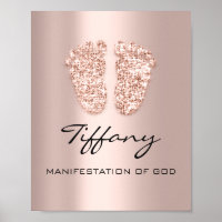 Nome da Tiffany Significa Novo Rosa de Pés Bebês