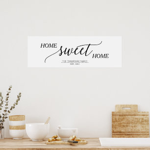 Poster Nome de família Home doce Home