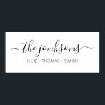 Poster nome de família personalizado casa minimalista mod<br><div class="desc">arte de parede de casa simples e minimalista totalmente editável ou como presente para seus familiares!</div>