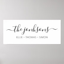 nome de família personalizado casa minimalista mod