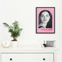Nome de foto personalizado amor minimalista rosa v