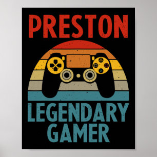 Poster Nome de presente Preston Personalizado Piada Geeks