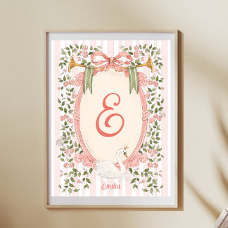 Poster Nome do Bebê - Decoração de Berçário - Princesa Ci