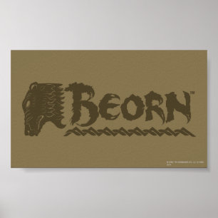 Póster Nome do cabeçalho do urso BEORN™