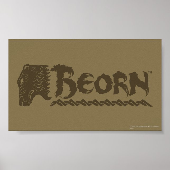 Póster Nome do cabeçalho do urso BEORN™ (Frente)