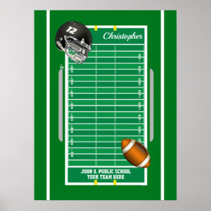 Poster Nome do Capacete do Jogador de Futebol  Não  Esco