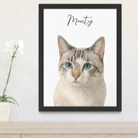 Nome do Gato de Estimação em Aquarela Rascunho