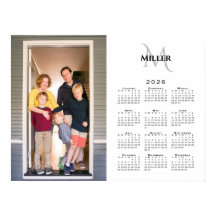 Nome do Monograma Personalizado de Foto do Calendá