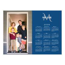 Nome do Monograma Personalizado do Calendário 2026