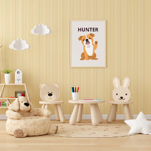 Poster Nome E Foto Do Cachorro Personalizado