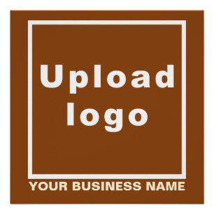 Póster Nome e logotipo da empresa na Praça Brown Glossy
