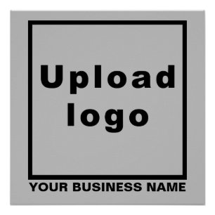 Póster Nome e logotipo da empresa na Praça da Cinza, bril