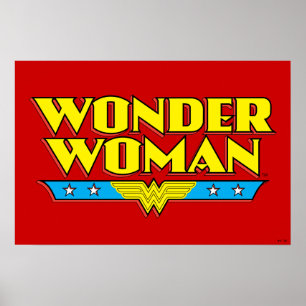Póster Nome e logotipo da mulher maravilhosa