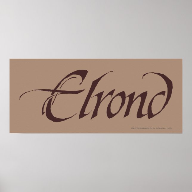 Póster Nome ELROND™ Sólido (Frente)